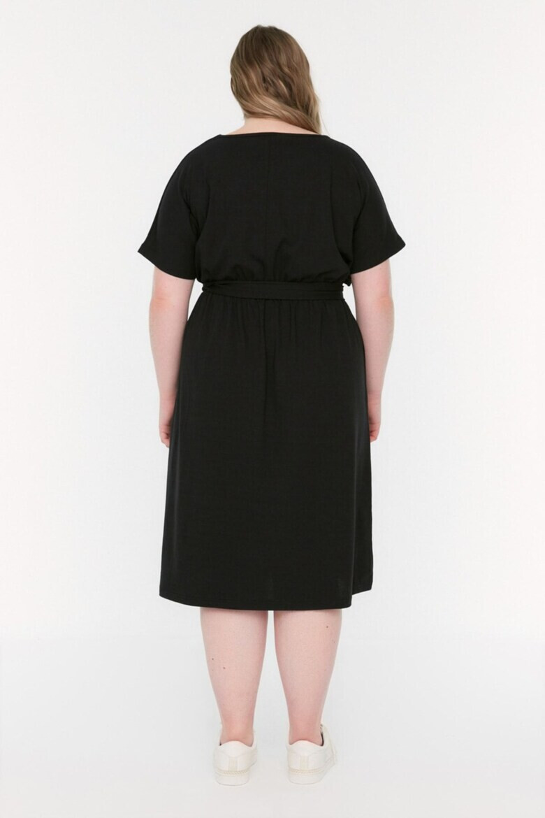 Trendyol Рокля Plus Size с връзка - Pepit.bg
