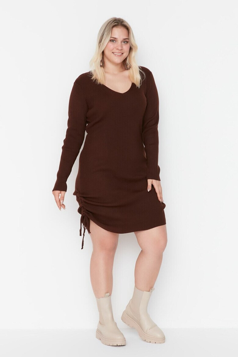 Trendyol Рокля Plus Size с връзки - Pepit.bg