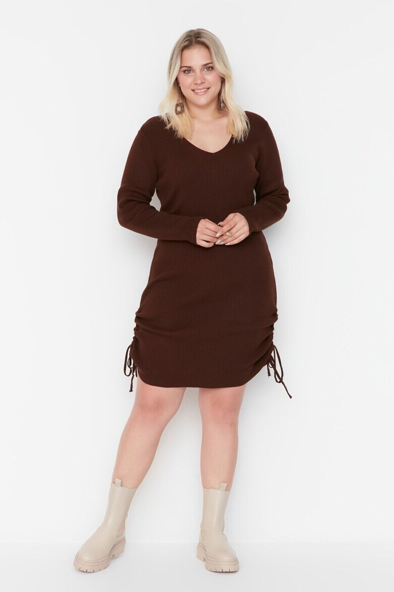 Trendyol Рокля Plus Size с връзки - Pepit.bg