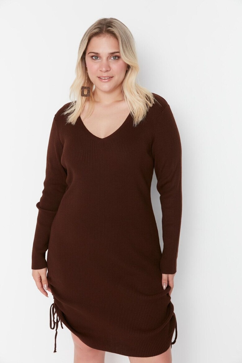 Trendyol Рокля Plus Size с връзки - Pepit.bg