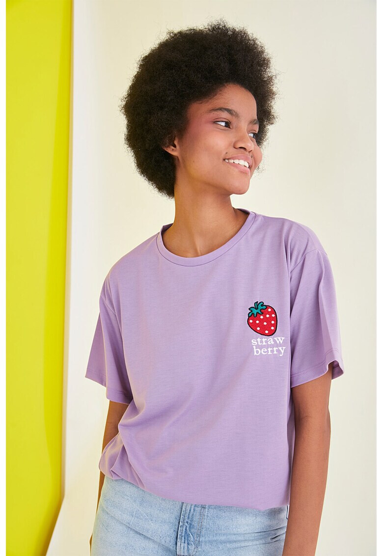 Trendyol Тениска с паднали ръкави - Pepit.bg
