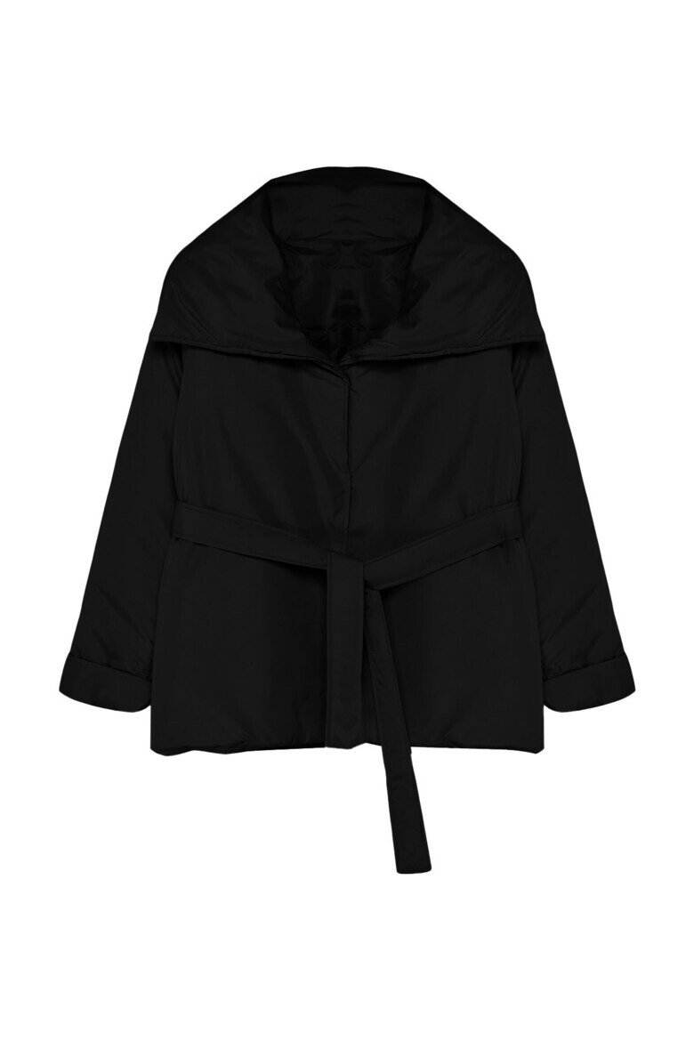 Trendyol Зимно яке с колан Plus Size - Pepit.bg