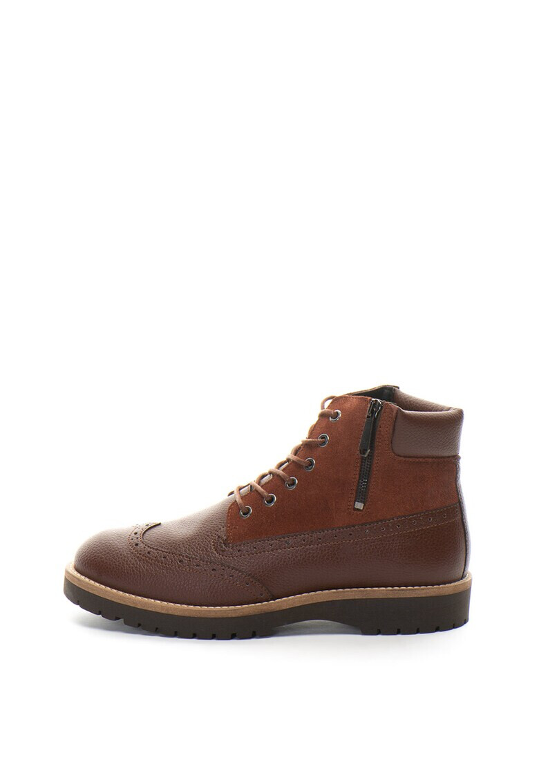 Trussardi Ботуши Brogue с велур - Pepit.bg