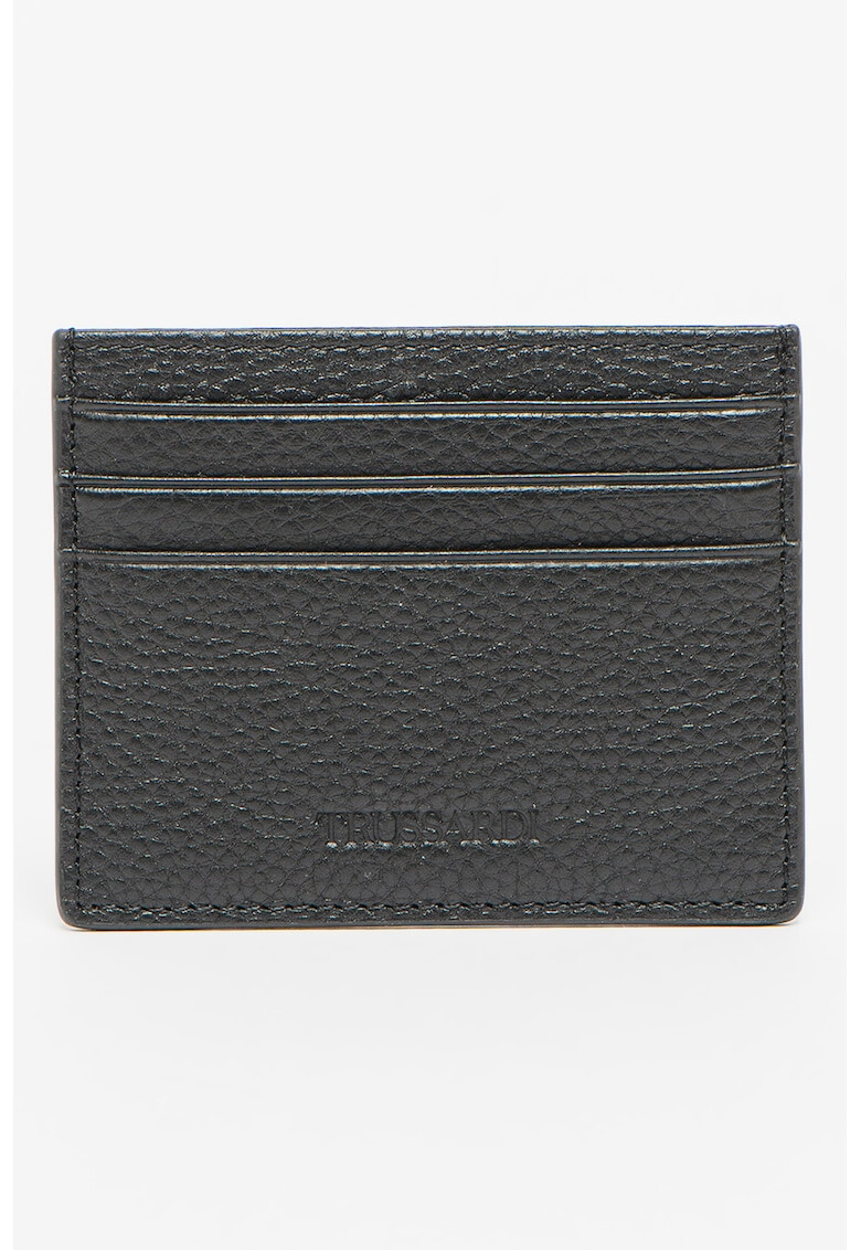 Trussardi Кожен калъф за карти Hammered - Pepit.bg