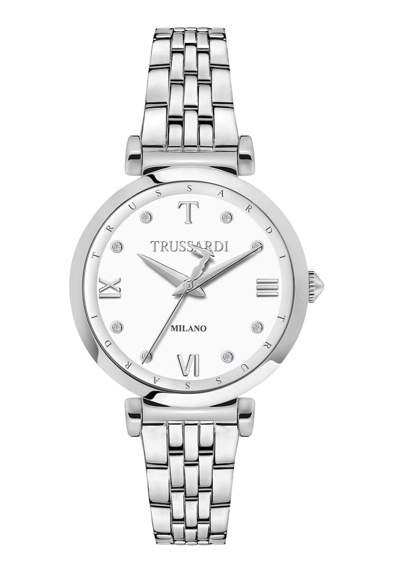 Trussardi Овале часовник с циркони - Pepit.bg