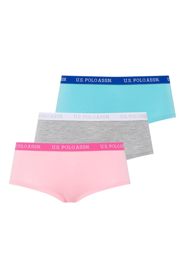 U.S. Polo Assn. Бикини тип хипстър с лого - 3 чифта - Pepit.bg