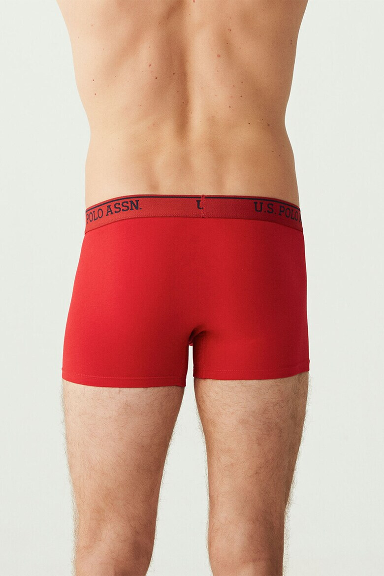 US Polo Assn Боксерки с лого - 3 чифта - Червен/Бял/Тъмносин - Pepit.bg