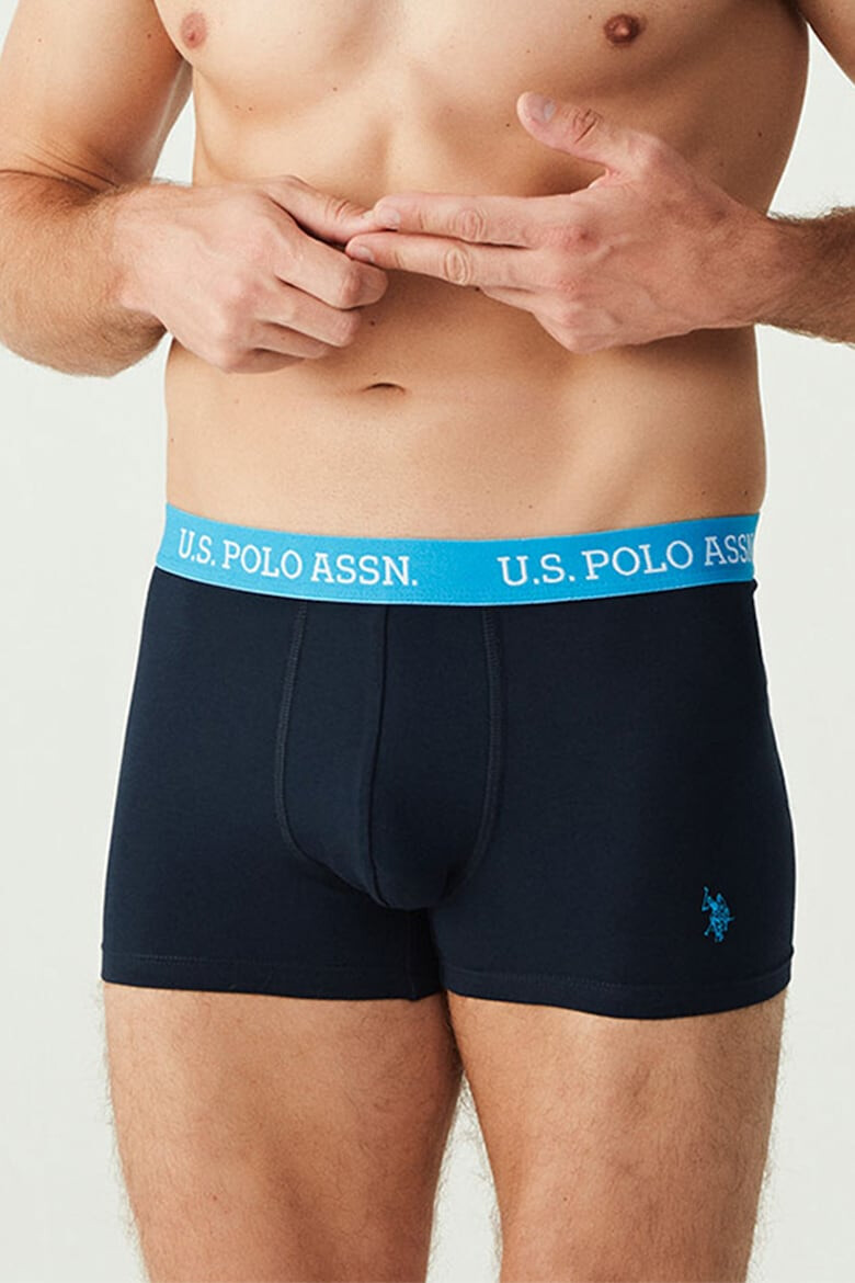 US Polo Assn Боксерки с памук и лого - 3 чифта - Pepit.bg