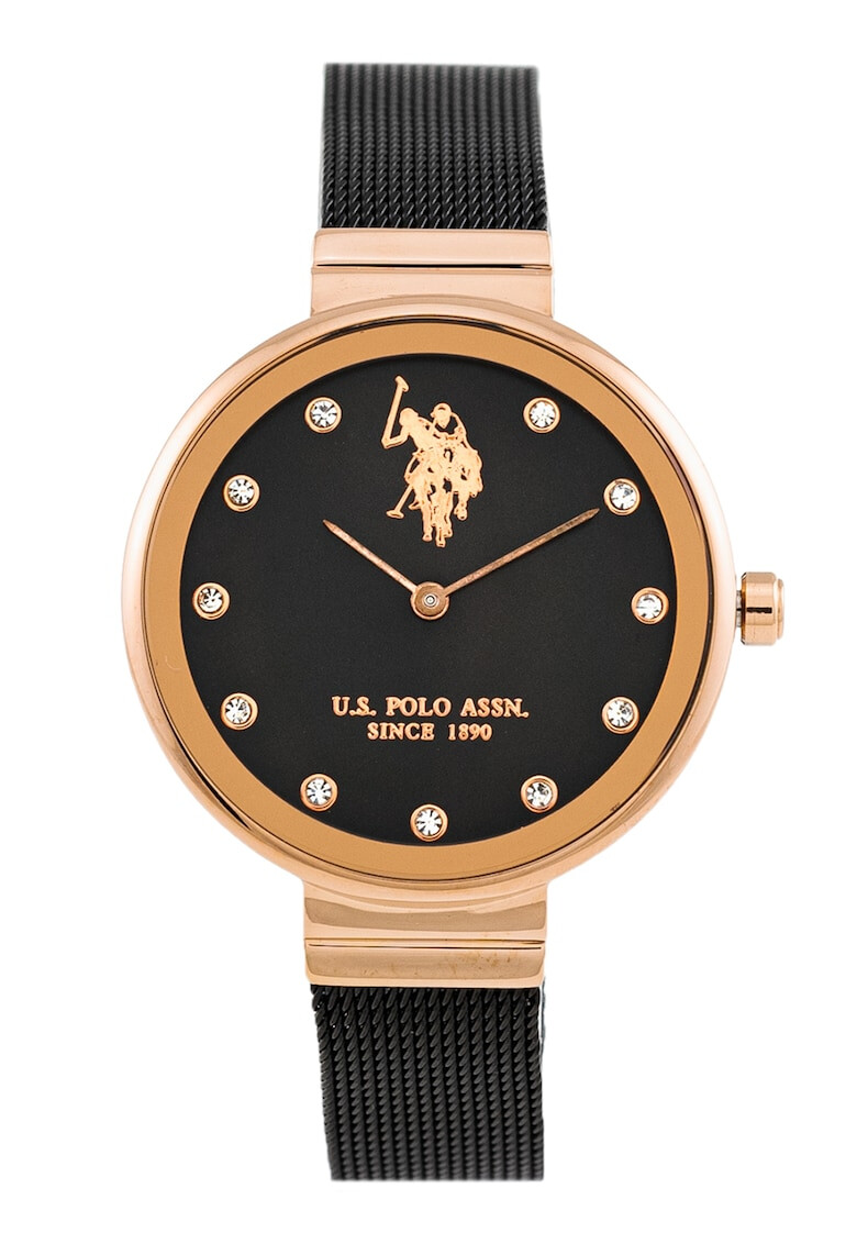 U.S. Polo Assn. Иноксов часовник с циркони - Pepit.bg