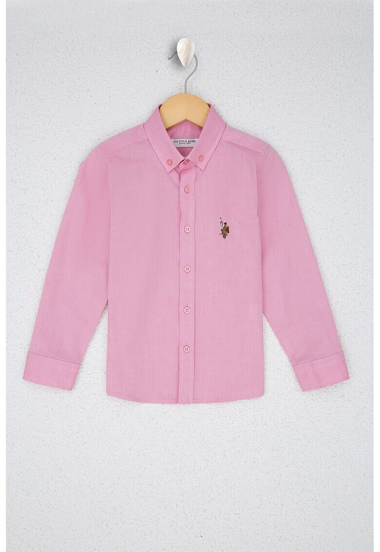 U.S. Polo Assn. Риза Oxford с лого - Pepit.bg