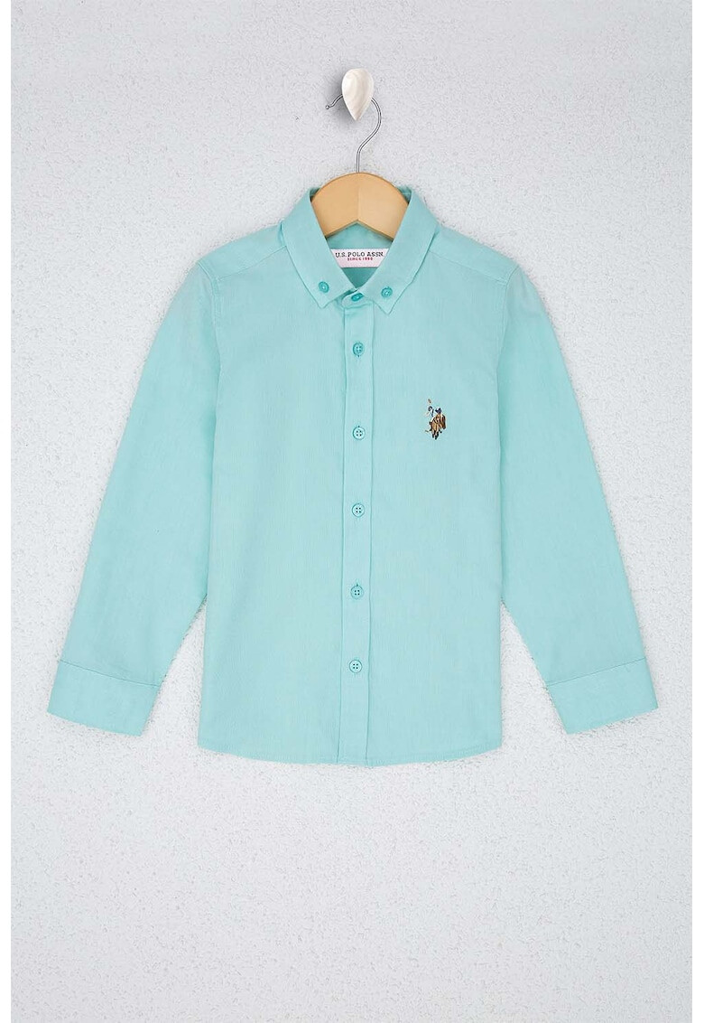 U.S. Polo Assn. Риза Oxford с лого - Pepit.bg