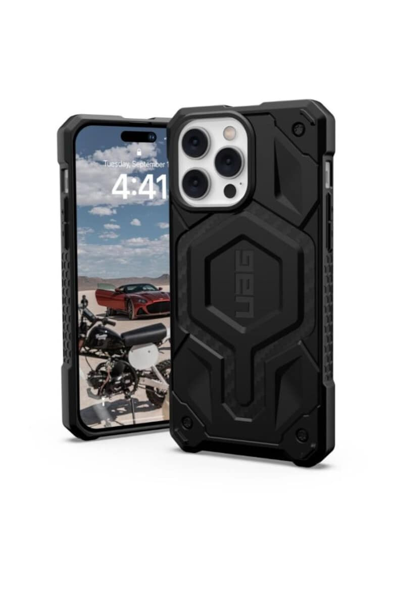 UAG Предпазен калъф Monarch Pro Magsafe за iPhone 14 Pro Max - Carbon Fiber - Pepit.bg