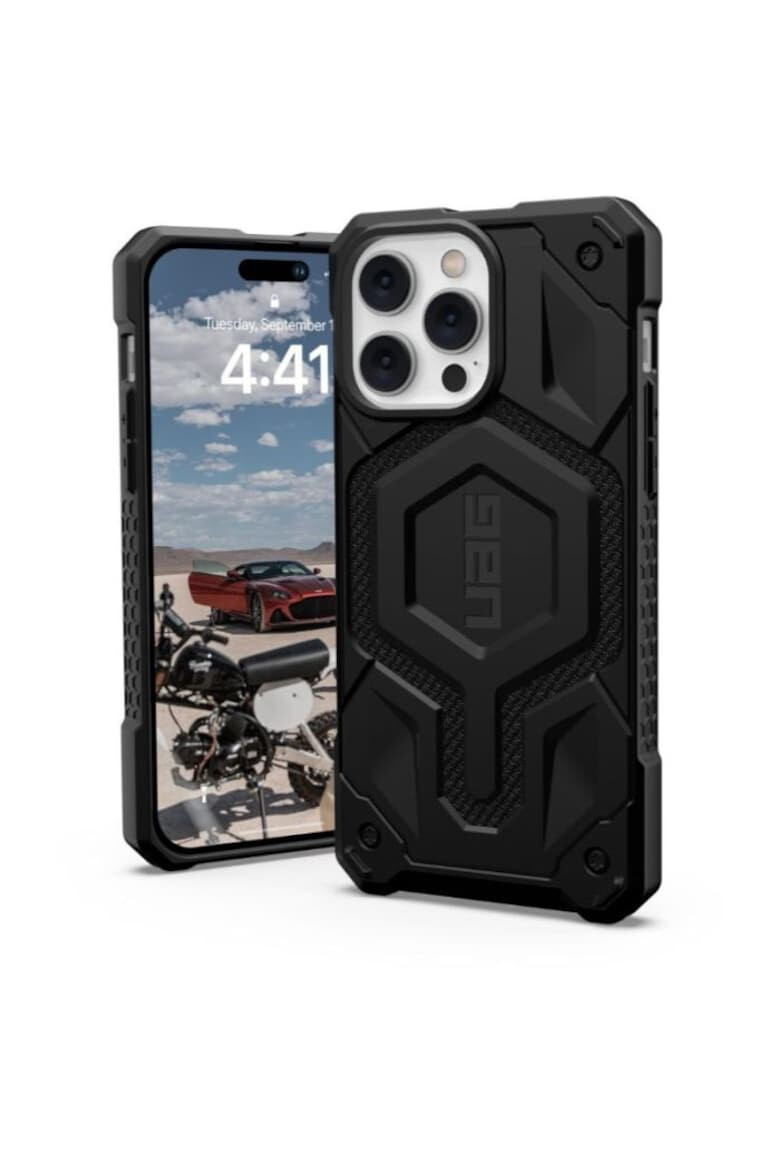 UAG Защитен калъф Monarch Pro Magsafe за iPhone 14 Pro Max - Kevlar Black - Pepit.bg