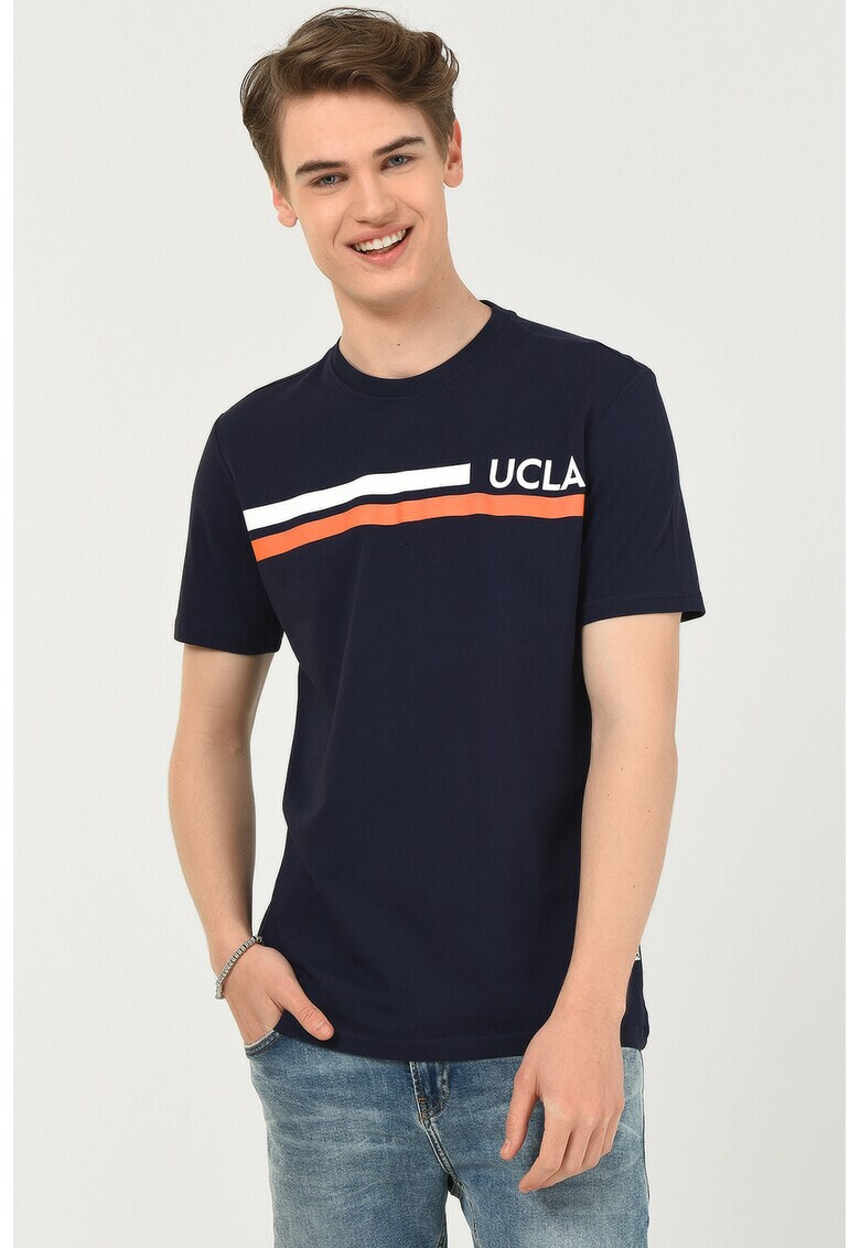UCLA Тениска Aptos с овално деколте и лого - Pepit.bg