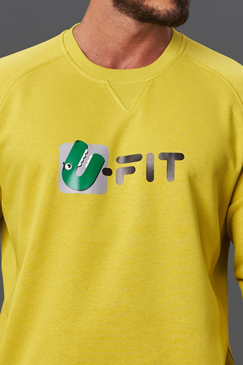 uFIT Суитшърт с овално деколте и лого - Pepit.bg