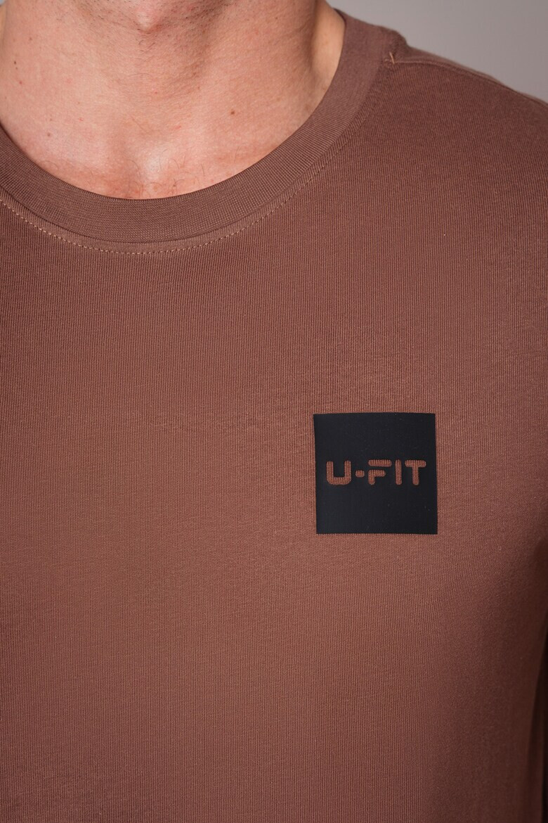 uFIT Тениска с овално деколте и лого - Pepit.bg