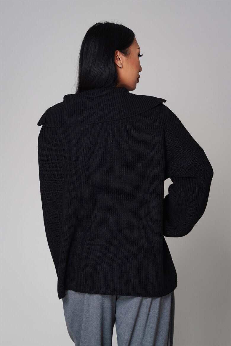 uFIT Уголемен пуловер с къс цип - Pepit.bg