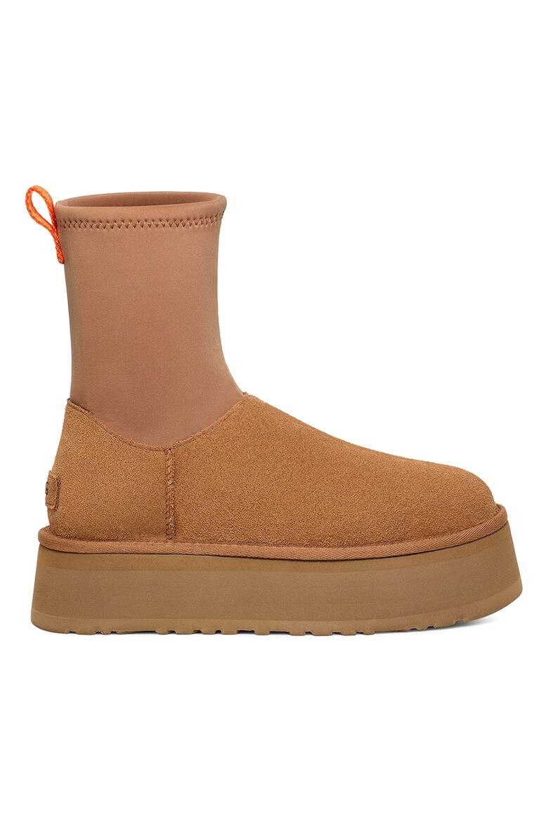 UGG Боти Classic Diper с велурени панели - Светлокафяв - Pepit.bg