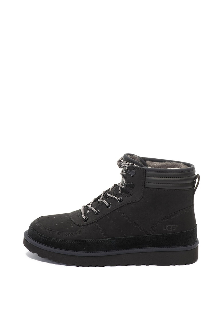 UGG Кожени боти Highland с велур - Pepit.bg