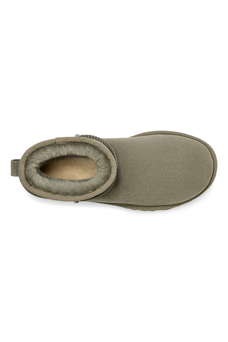 UGG Непромокаеми велурени боти Classic Mini II с лесно обуване - Каки - Pepit.bg