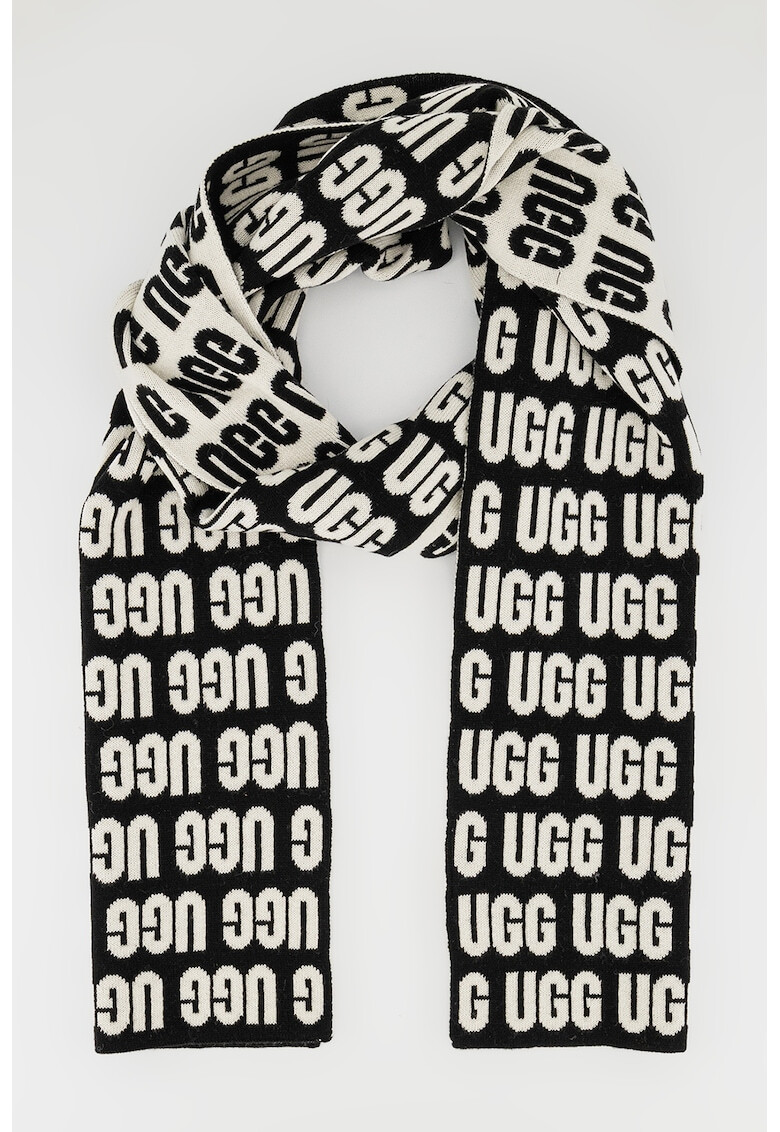 UGG Плетен кръгъл шал с монограми - Pepit.bg