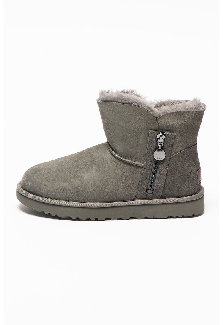 UGG Велурени боти Bailey с цип и вълнена подплата - Pepit.bg