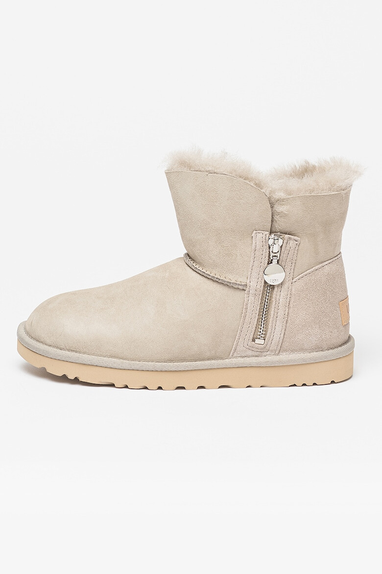 UGG Велурени боти Bailey с цип и вълнена подплата - Pepit.bg