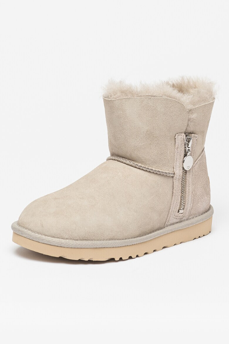 UGG Велурени боти Bailey с цип и вълнена подплата - Pepit.bg