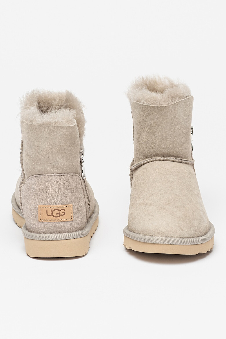 UGG Велурени боти Bailey с цип и вълнена подплата - Pepit.bg