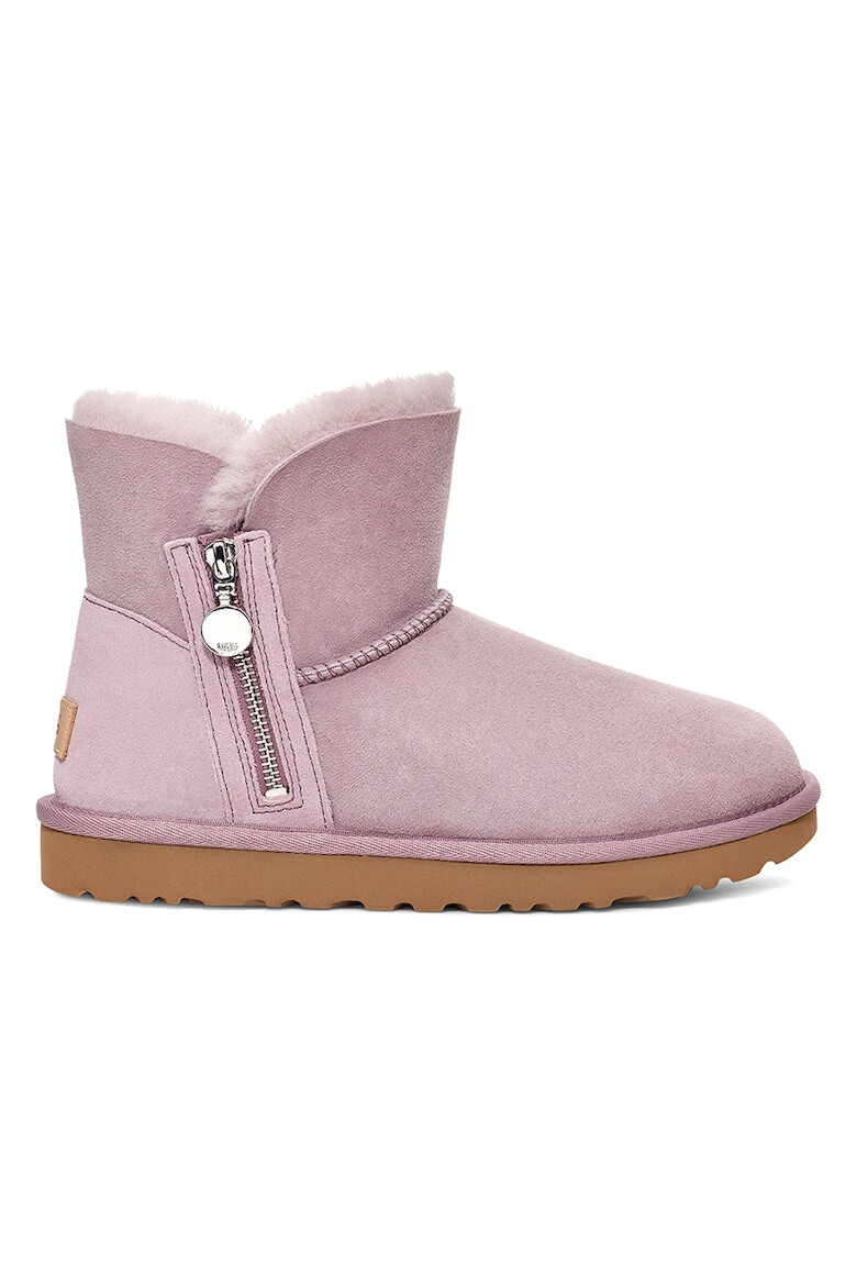 UGG Велурени боти Bailey с цип и вълнена подплата - Pepit.bg