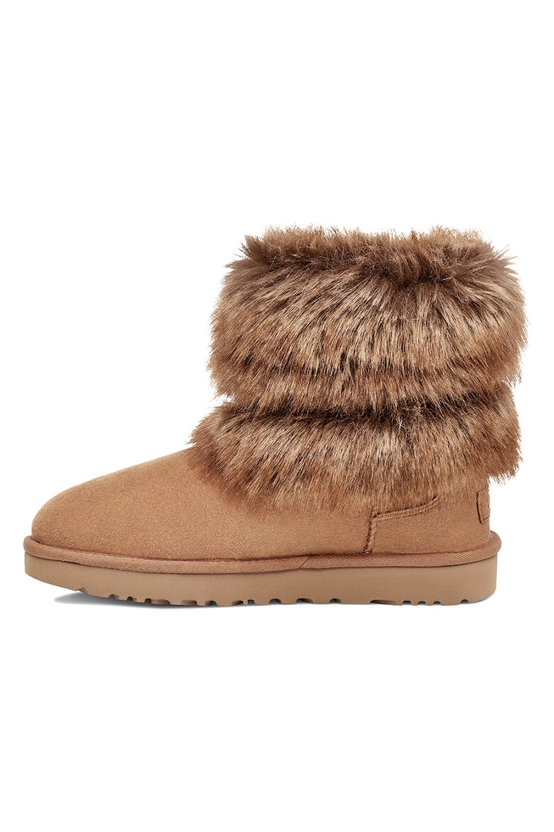 UGG Велурени боти Classic Buckle Mini с еко пух - Pepit.bg