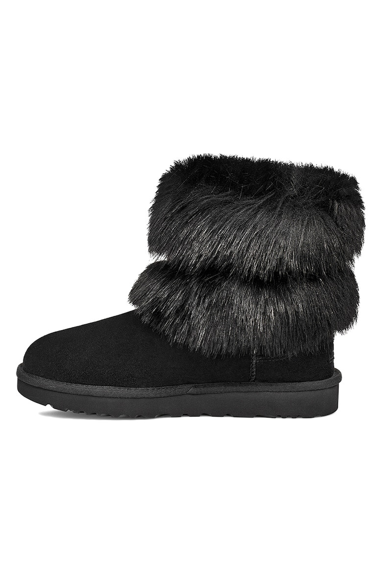 UGG Велурени боти Classic Buckle Mini с еко пух - Pepit.bg