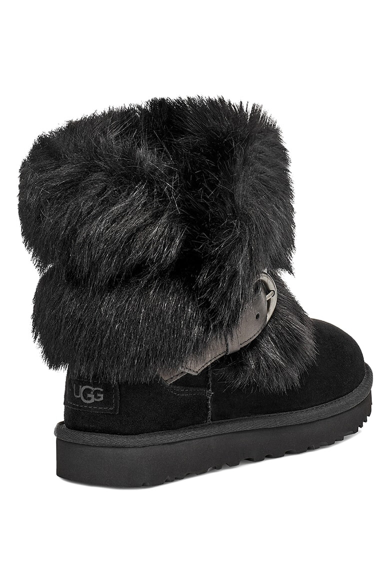 UGG Велурени боти Classic Buckle Mini с еко пух - Pepit.bg