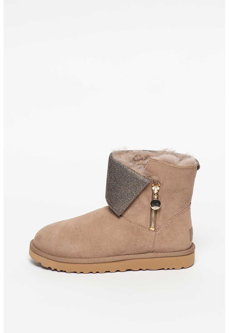 UGG Велурени боти Classic Caviar с бляскави елементи - Pepit.bg
