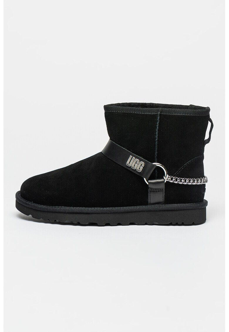UGG Велурени боти Classic Mini Chains II - Pepit.bg