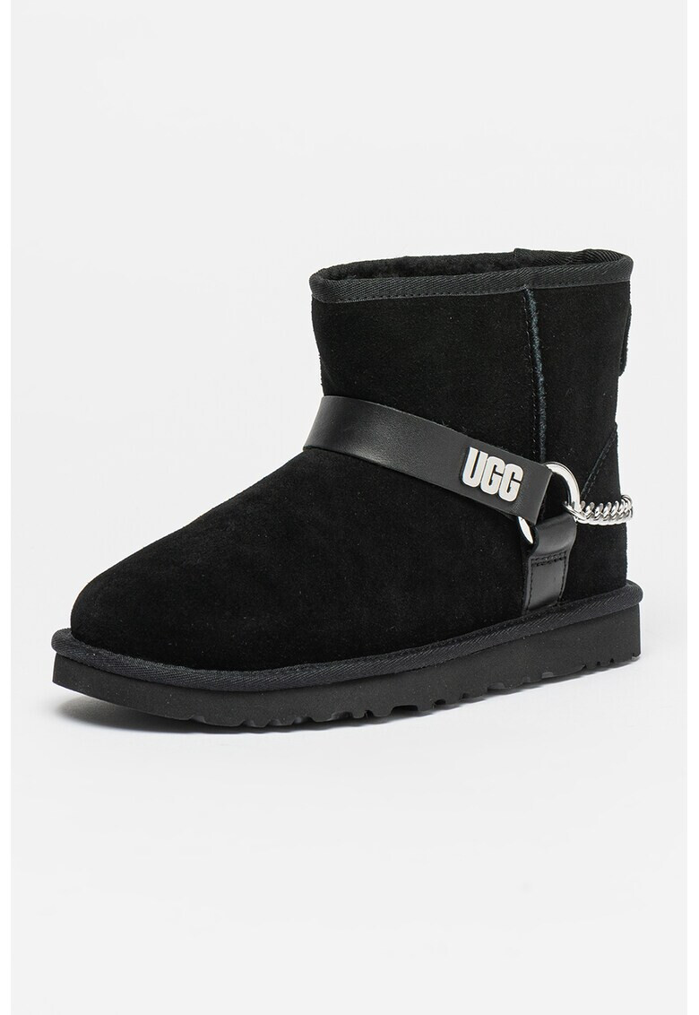 UGG Велурени боти Classic Mini Chains II - Pepit.bg