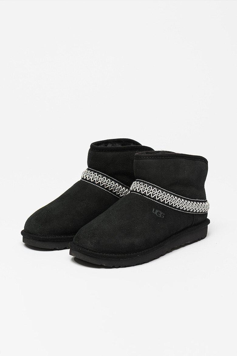 UGG Велурени боти Classic Mini Crescent - Pepit.bg