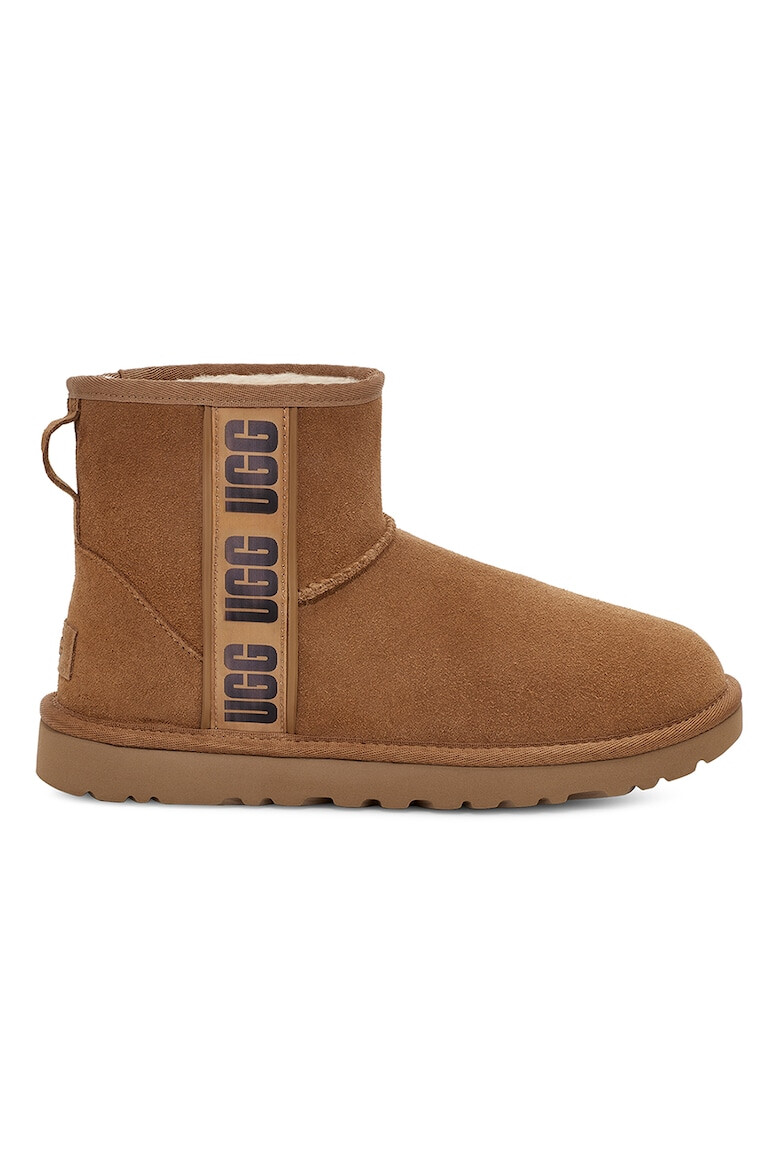 UGG Велурени боти Classic с лого - Pepit.bg