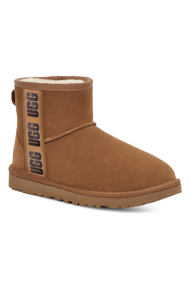 UGG Велурени боти Classic с лого - Pepit.bg