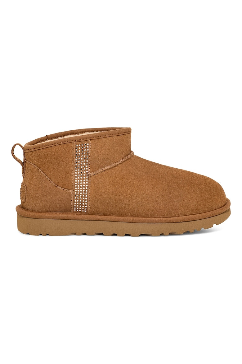 UGG Велурени боти Classic Ultra Bl с декоративни камъни - Pepit.bg