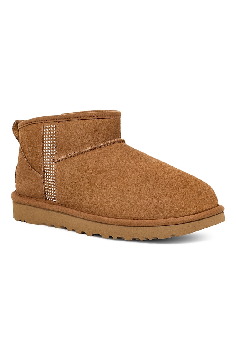 UGG Велурени боти Classic Ultra Bl с декоративни камъни - Pepit.bg