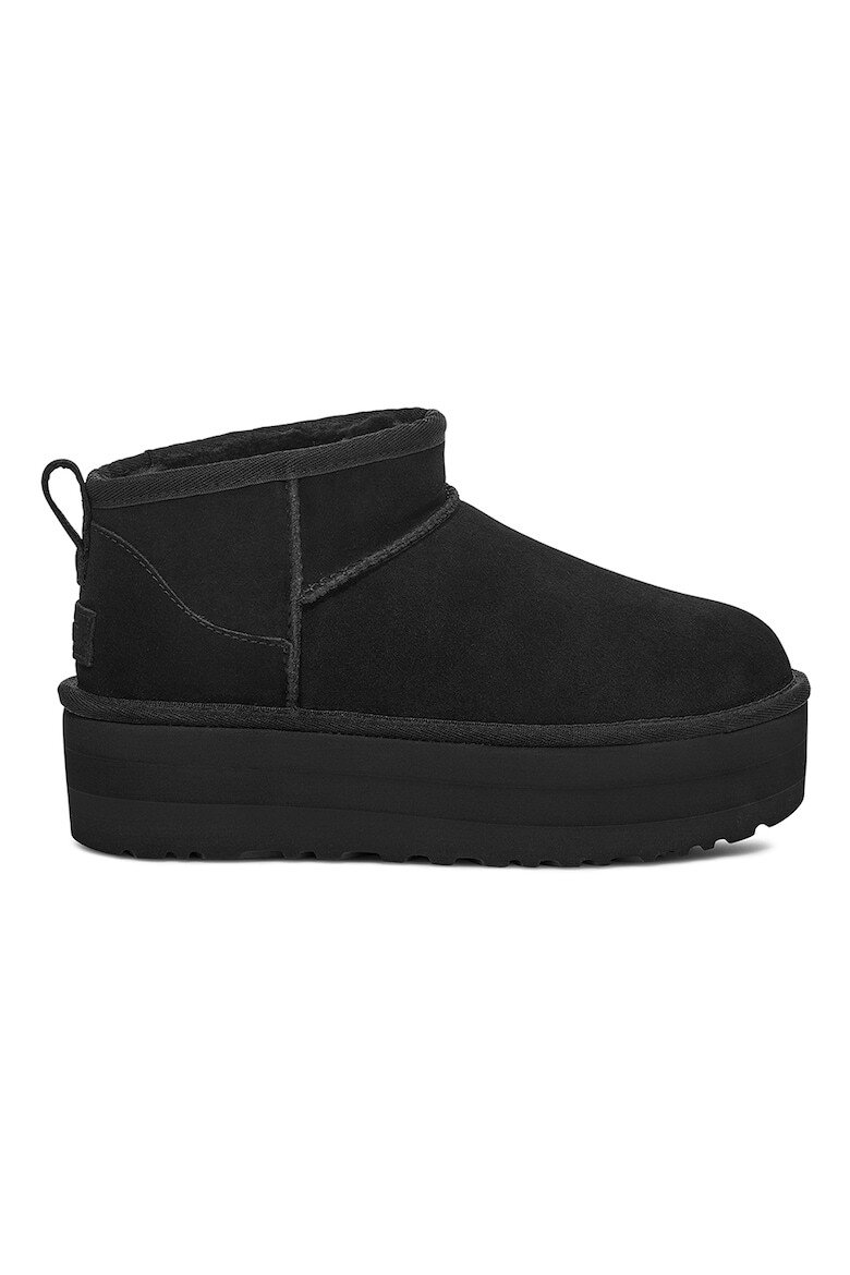 UGG Велурени боти Classic Ultra Mini - Черен - Pepit.bg