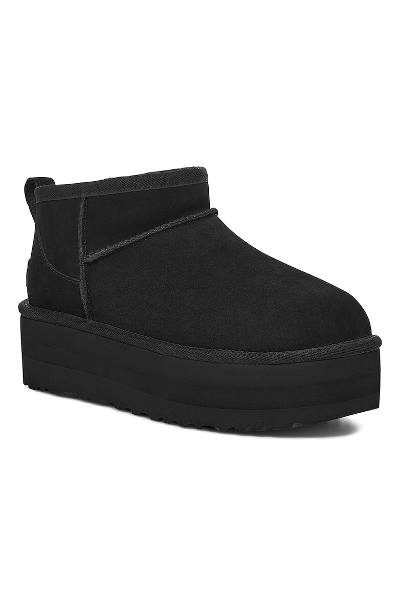UGG Велурени боти Classic Ultra Mini - Черен - Pepit.bg