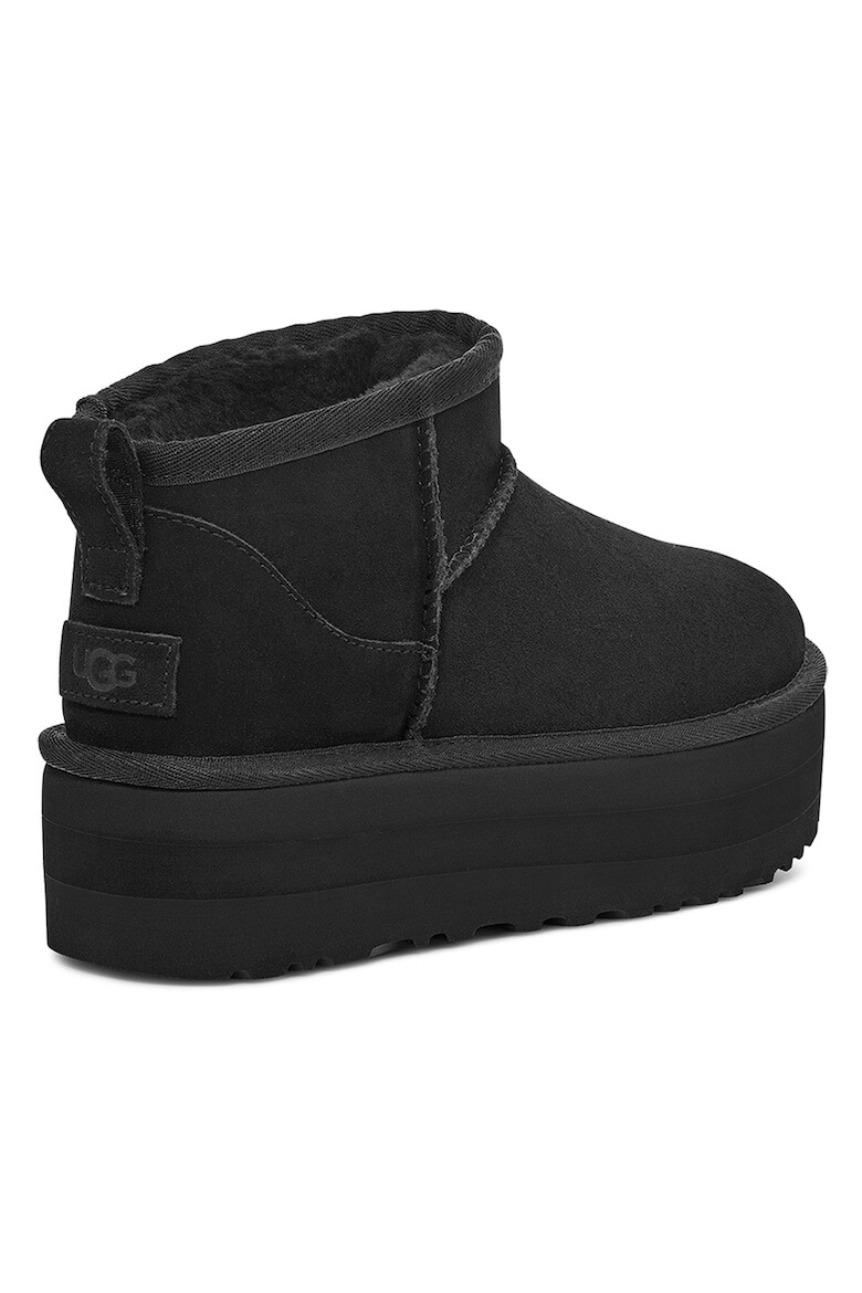 UGG Велурени боти Classic Ultra Mini - Черен - Pepit.bg