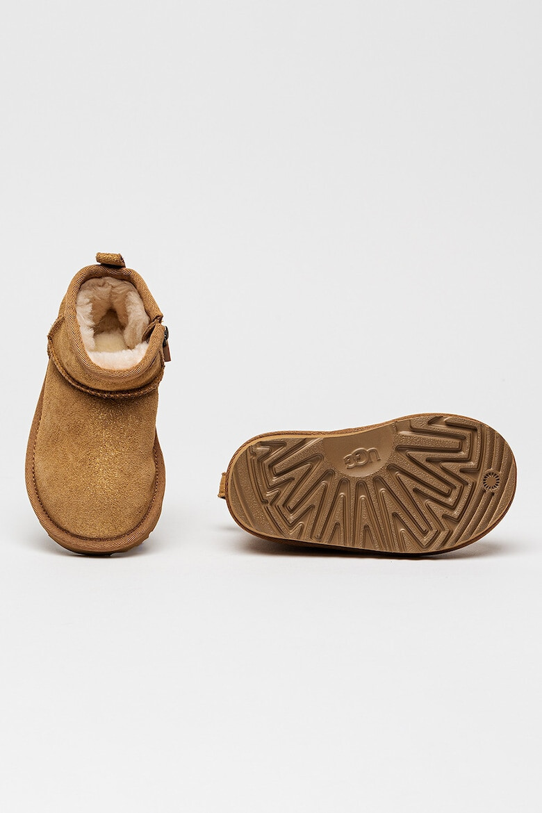 UGG Велурени боти Dazzle с цип - Карамел - Pepit.bg