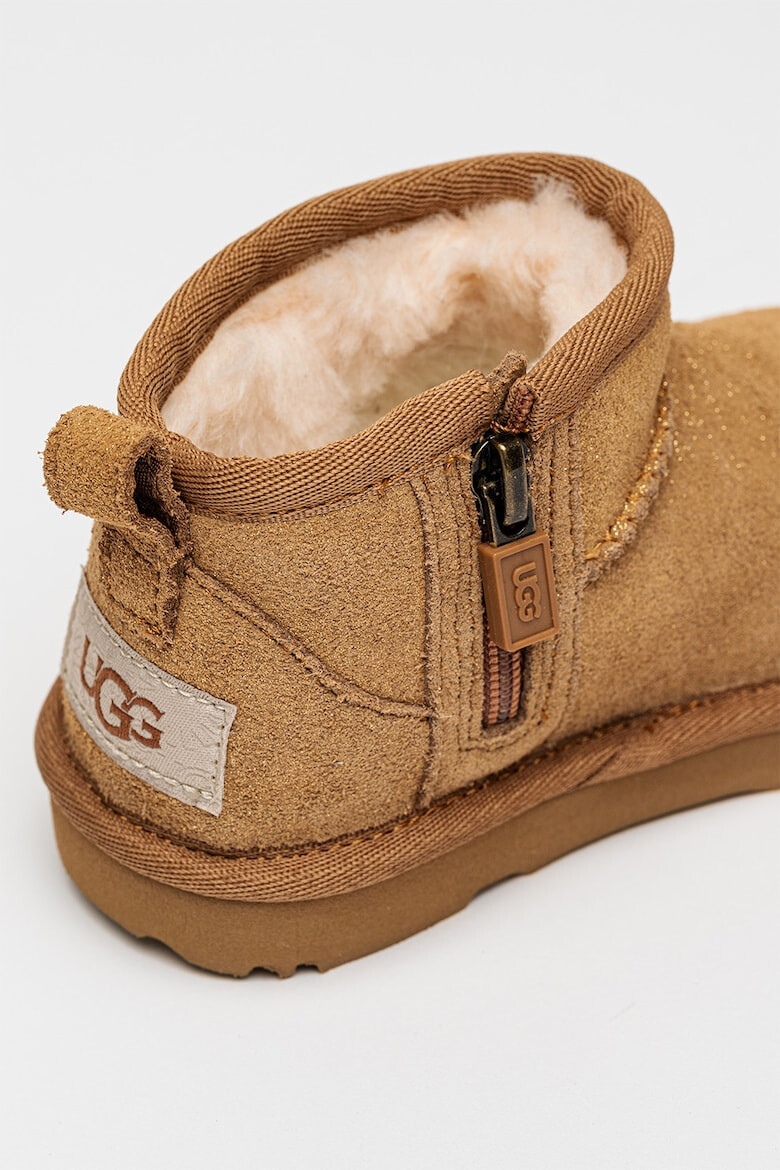 UGG Велурени боти Dazzle с цип - Карамел - Pepit.bg