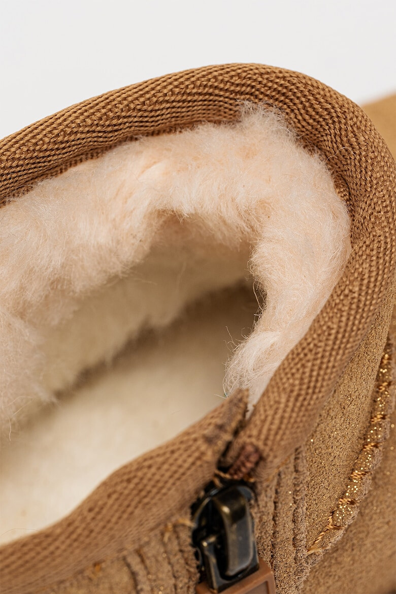 UGG Велурени боти Dazzle с цип - Карамел - Pepit.bg