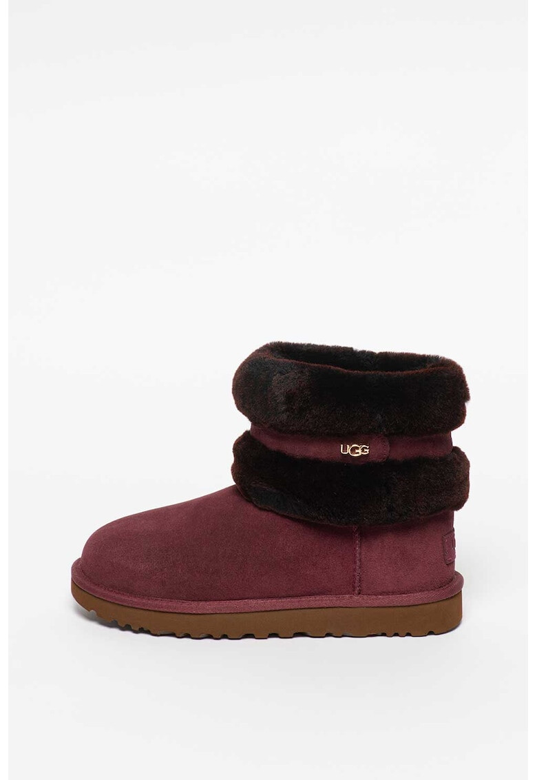 UGG Велурени боти Fluff - Pepit.bg