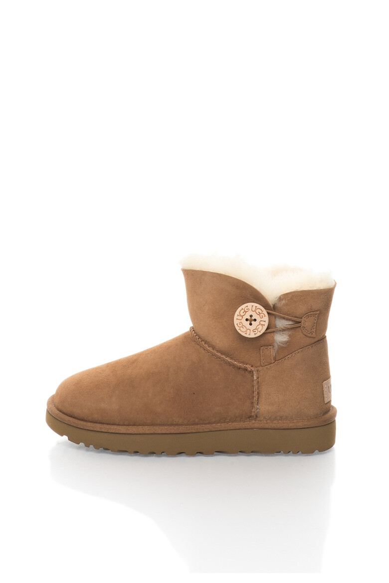 UGG Велурени боти Mini Bailey Button II - Pepit.bg