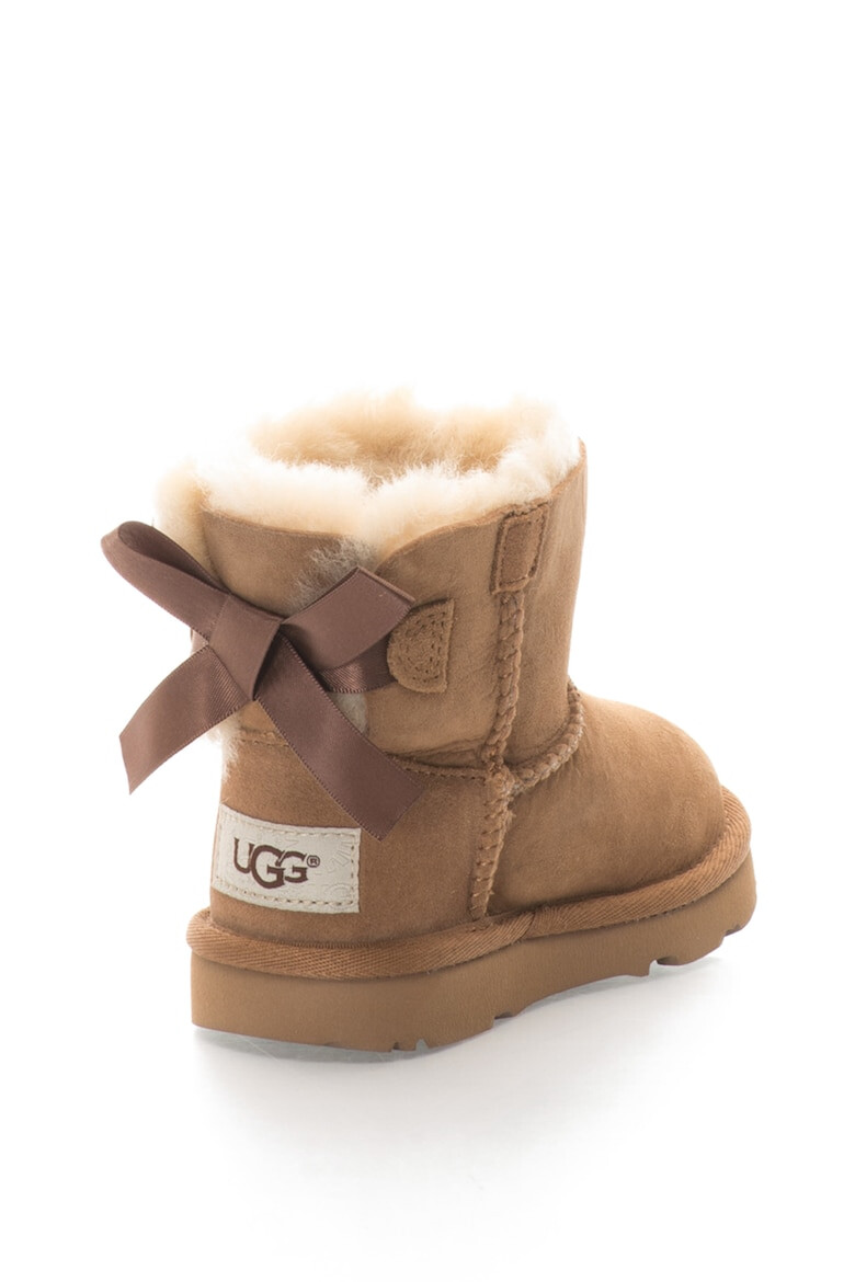 UGG Велурени боти Mini Bailey с панделка - Карамел - Pepit.bg
